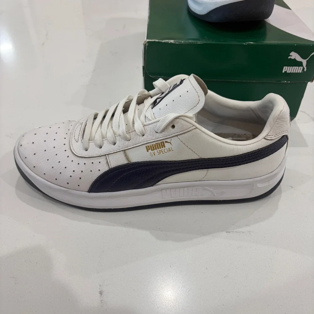 Puma GV Special+ Mens Sneakers White Peacoat Leather Low Top 366613-06 Size‎ 12